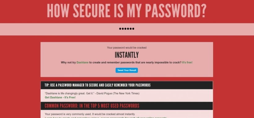 sicurezza informatica, password